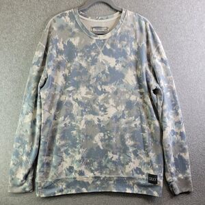 Saxx Sweatshirt Mens L Blue Camo 3six Five Crew Neck Pullover Buttery Soft